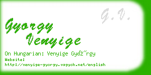 gyorgy venyige business card